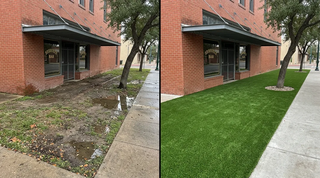 Result artificial grass installation in Brownsville - Brownsville Artificial Grass Installation