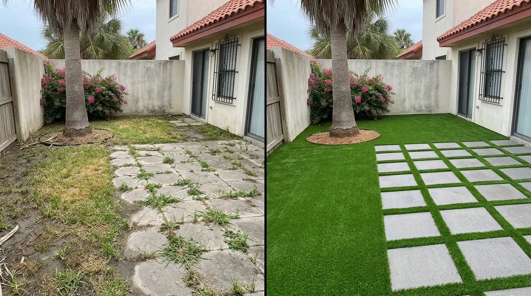 Result artificial grass installation in Brownsville - Brownsville Artificial Grass Installation
