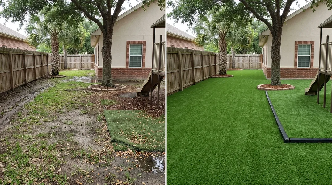 Result artificial grass installation in Brownsville - Brownsville Artificial Grass Installation