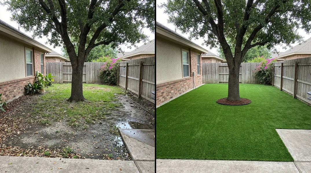 Result artificial grass installation in Brownsville - Brownsville Artificial Grass Installation